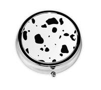 Cow Skin Dalmatians Dog Spots Animal Animals DalmatianMeta Pill Box 3 Compartment Medicine Case,Portable Organizer