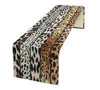 Cow Skin Print Table Runner,Animal Fur Skin Patchwork Western Farm Print Table Runner for Home Kitchen Table Decor Dining Coffee Room Party Decor 13x60 Inch