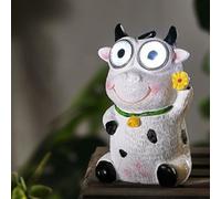 Cow Solar Garden Animal Light Decoration 2 White LED - 13cm by Bright Garden