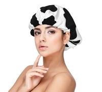 Cow Spot,Adult's Satin Sleeping Cap - Women's Elastic Sleep Bonnet, Adjustable Overnight Hair Cover