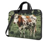 Cow Spot Laptop Bag 13-15.6Inch, 360° Protective Laptop Sleeve Case Shockproof Messenger Shoulder Bag Waterproof Computer Case Carrying Cover Briefcases for Men Women
