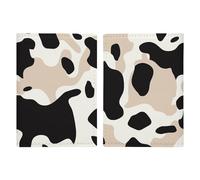 Cow Spot Passport Holder, ID Card Protector Case Passport Holder with Slot Passports Travel Wallet Document Cover for Women And Men