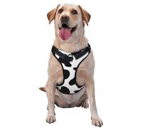 Cow Spot,Pet Harness,Adjustable Reflective Dog Harness,Pet Leash Vest,L