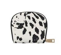 Cow spot Print Coin Purse Wallet for Men&Women, Cute Leather Credit Card Holder Zipper Mini Pouch Change Purses, White, One Size, Coin Purse