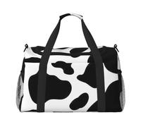 Cow spot Print Functional Travel Tote Ample Space Travel Bag Foldable Carry On Tote for Weekender