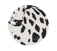 Cow spot Print Leather Coaster Set of 6, Round Shape Coasters Table Decorative Coffee Cup Beverage Coasters Wine Beer Bar Coasters for Hot Drinks Table Protection