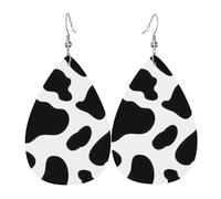 Cow Spot Print Teardrop Dangle Earrings Elegant Women Fashion Jewelry Valentine'S Festival Wear