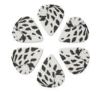 Cow spot Printed Guitar Picks 6-Pack with Holder - 0.96mm Funny Guitar Picks for Acoustic Guitar, Electric Guitar, Bass Guitar