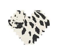 Cow spot Printed Jigsaw Puzzle 10.8x12.8 CM, Heart-Shaped Puzzle Challenging Game for Adults Gifts, Family Fun Decorative Wall Decor