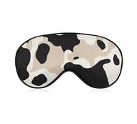 Cow Spot Sleep Mask for Women Men Side Sleeper Eye Cover with Adjustable Strap Soft Breathable Blackout Mask Slip-Free Deep Sleeping Travel Essentials