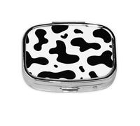 Cow Spots Cow Print,Meta Pill Box 2 Compartment Medicine Case,Portable Organizer