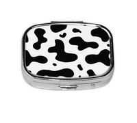 Cow Spots Cow Print,Meta Pill Box 2 Compartment Medicine Case,Portable Organizer,Rectangle Meta Portable Organizer Pill Box 1665 Compartment Medicine Case