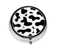 Cow Spots Cow PrintMeta Pill Box 3 Compartment Medicine Case,Portable Organizer