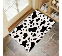 Cow Spots Doormat - Inside And Outside Welcome Mat, White Indoor Front Doormat With Non-Slip Backing, Heavy Duty Entrance Mat, 40 X 60 Cm Animal Print