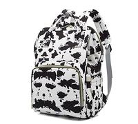 Cow Spots Print Diaper Bag Backpack Maternity Baby Changing Bag Large Capacity Backpacks