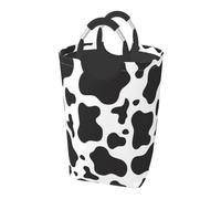 Cow Spots Print, Laundry Hamper, Collapsible Laundry Basket Large Durable Storage Bin with Handles 50L