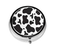 Cow Spots PrintMeta Pill Box 3 Compartment Medicine Case,Portable Organizer
