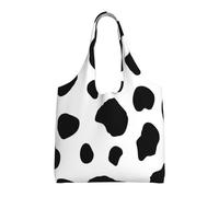 Cow Spots,Reusable Tote Bags Grocery Bags Large Capacity Canvas Shopping Shoulder bag