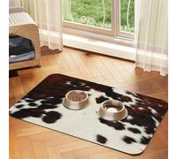 Cow Spots,Waterproof Pet Feeding Mat,PU Leather Placemats for Cat Dog Water Bowl,Food Mats,40x60cm