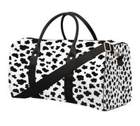 Cow Spotted Printing Foldable Travel Duffle Bag Waterproof Sports Gym Bag with Shoulder Straps