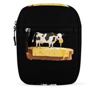 Cow Stand on Toast Unisex Multi Purpose Mini Crossbody Bag Waterproof Small Shoulder Purse for Work Travel Shopping