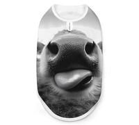 Cow Sticking Out It Tongue Cute Dog Shirt Sleeveless Soft Breathable Pet Apparel Tank Top Summer Cool M