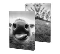 Cow Sticking Out It Tongue Cute Tablet Case Unisex Slim Hard Protective Cover Compatible with iPad 9th/ 8th/ 7th