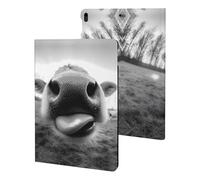 Cow Sticking Out It Tongue Cute Tablet Case Unisex Slim Hard Protective Cover Compatible with iPad 9th/ 8th/ 7th