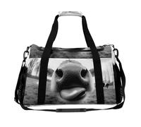 Cow Sticking Out It Tongue Trendy Duffle Bag for Travel Large Capacity Lightweight Carry on Halfday Weekender Bags