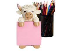 Cow Sticky Note Dispenser, Shaped Memo Pad Holder, Animal Sticky Notes for Office, Home, Studio, School, Students, Workers, Teachers, Classroom, College, University, Fun and Functional Desk Accessory