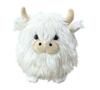 Cow Stuffed Toy - 20 cm Soft Cuddly Toy for Loving and Decorating, Long-Haired Plush Cow, for Adults and Girls, for Home, Children's Room, Sofa, Bedroom and Shelves as Decoration