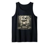 Cow Sunglasses Rock Music Funny Retro Cool Tank Top