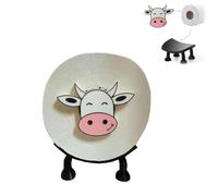 Cow Toilet Paper Roll Holder,3D Animal Decorative Toilet Paper Holders,Free Standing Toilet Paper Organizer,Funny Bathroom Toilet Tissue Holder for Table,Toilet Accessories