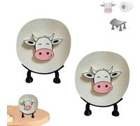 Cow Toilet Roll Holder - Funny Free Standing, 3D Printed, Unique Storage | For Bathrooms, Powder Rooms | Great for Novelty Decor Fans,2pcs-Onesize