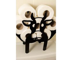 Cow Toilet Roll Holder Novelty Animal Bathroom Accessory