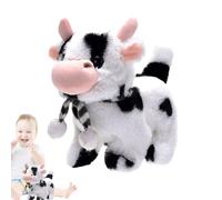 Cow Toy - Interactive Plush Musical Light-Up Animal | Soft Velvet Singing Mooing Toy For Kids, Birthday, Educational Play, Adjustable Volume