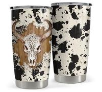 Cow Tumbler 20oz Stainless Steel Insulated Coffee Travel Mug Cup for Women Cowgirl Cows Gifts for Birthday Christmas Mothers Day