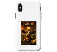 Cow UFO Selfie With Alien Invasion Art Sarcastic Novelty Case for iPhone X/XS