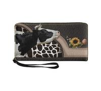 Cow Wallets for Women | PU Leather Wallets Cow Print - Money Organizer Soft Cash Pouch & Coin Purse for Workplace