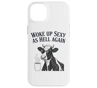 Cow Woke Up Sexy As Hell Again Funny Coffee Case for iPhone 14 Plus