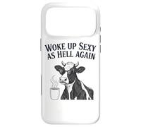 Cow Woke Up Sexy As Hell Again Funny Coffee Case for iPhone 17 Pro Max