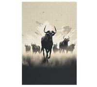 Cow Wooden Jigsaw Puzzles for Adults Hard Poster Puzzle 1000 Piece Precise Interlocking Educational Game Toys 78×53cm