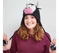 Cow Woollen Animal Hat Paper High Black One Size