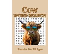 Cow Word Search Puzzle Book: Word Searches with Easy to Read Print about Cows , Cowboy, Cowgirls and more | 6 x 9 ... Gift for Vacations Holidays and Free Times