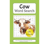 Cow Word Search Puzzle Book: Word Searches with Easy to Read Print about Cows, Farming, Ranching and More 6x9 Inches, 110 Pages 50+ Puzzles.. Gifts for Vacations, Holidays, and Free Times