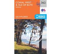 Explorer Active 362 Cowal West & Isle of Bute Map With Digital Version, Orange One Size