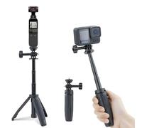 COWANIEE 10.4" Extendable Selfie-stick with Tripod Stand for Dji Osmo Pocket 3 Insta 360 X4, Mini Action Camera Tripod, for Gopro Hero 13/12/11/10/9/max Pocket 3/ation3/4