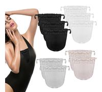 COWANIEE 10 Pcs Modesty Panels for Low Cut Tops, Lady Lace Clip-on Mock Camisole Bra Invisible Modesty Panel for Women & Grils