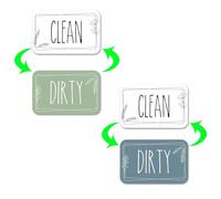 COWANIEE 2 Pcs Clean Dirty Dishwasher Magnet, Easy to Read Font Dishwasher Sign for All Dishwashers