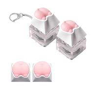 COWANIEE 2 PCS Keyboard Fidget Toy, Fidget Keyboard Keychain with Led Light Keyboard